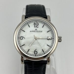Anne Klein Watch Women MOP Dial 36mm Case Leather Band 10/9003 New Battery